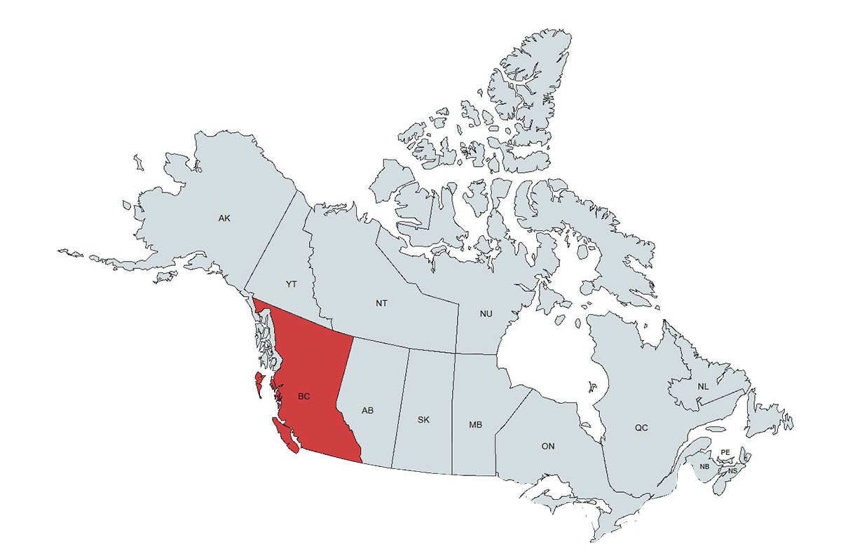 emu British Columbia Representatives Map