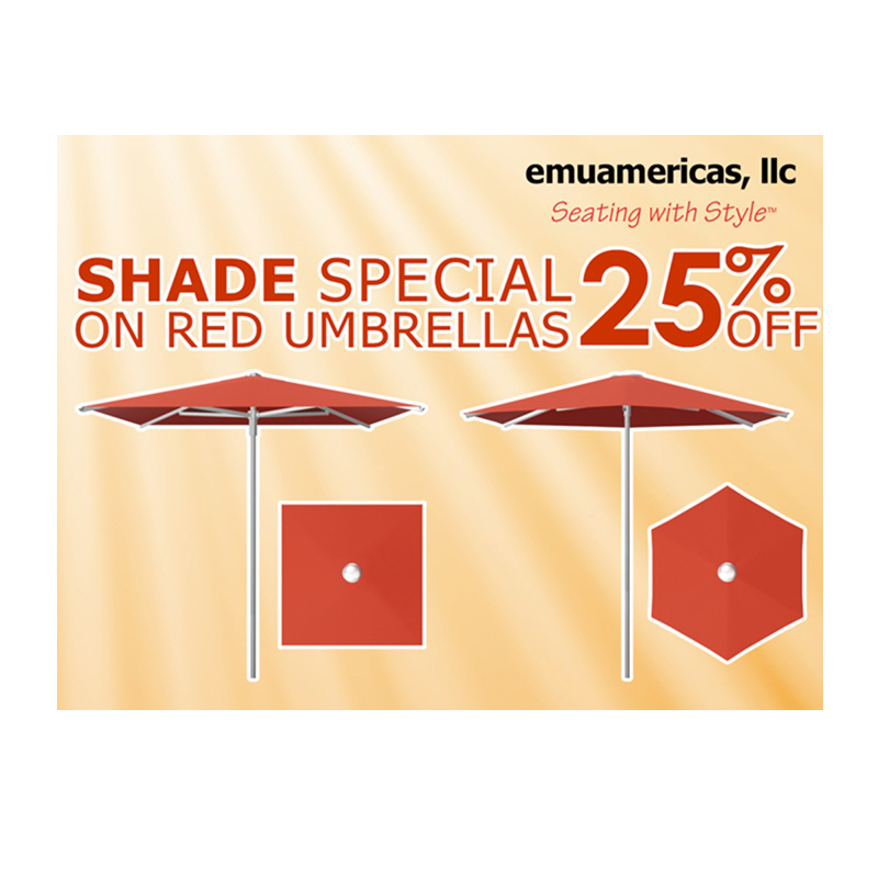 Take an Extra 25% off RED Color Umbrellas!!